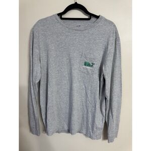 Vineyard Vines Men's M Football Whale Long Sleeve Pocket T-Shirt Tee